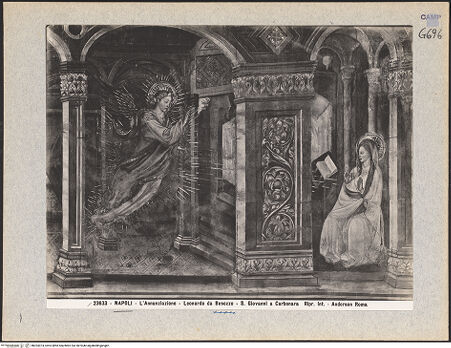 Vorderseite von Alinari [https://www.deutsche-digitale-bibliothek.de/content/lizenzen/rv-ez/] Szenen aus dem Leben MariäVerkündigung - Gesamtansicht, bh024074_recto. Foto.