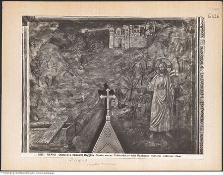 Vorderseite von Alinari [https://www.deutsche-digitale-bibliothek.de/content/lizenzen/rv-ez/] Szenen aus dem Leben der Maria MagdalenaNoli me tangere - Gesamtansicht, bh024214_recto. Foto.