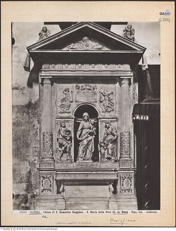 Vorderseite von Alinari [https://www.deutsche-digitale-bibliothek.de/content/lizenzen/rv-ez/] Maria-Schnee-Altar - Gesamtansicht, bh024338_recto. Foto.