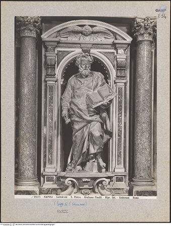 Vorderseite von Alinari [https://www.deutsche-digitale-bibliothek.de/content/lizenzen/rv-ez/] Heiliger Petrus - Heiliger Petrus, bh024449_recto. Foto.