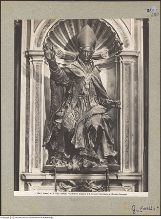 Vorderseite von Alinari [https://www.deutsche-digitale-bibliothek.de/content/lizenzen/rv-ez/] HeiligenfigurenDer heilige Januarius - Gesamtansicht, bh024466_recto. Foto.