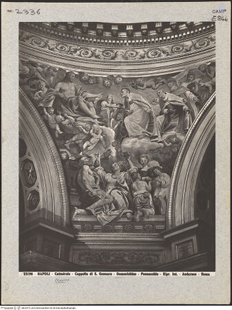 Vorderseite von Alinari [https://www.deutsche-digitale-bibliothek.de/content/lizenzen/rv-ez/] Szenen aus dem Leben des heiligen JanuariusDer heilige Januarius empfiehlt Christus die Schutzheiligen Neapels - Gesamtansicht, bh024472_recto. Foto.