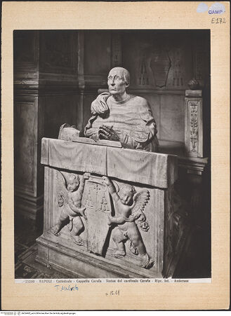 Vorderseite von Alinari [https://www.deutsche-digitale-bibliothek.de/content/lizenzen/rv-ez/] Kardinal Oliviero Carafa im Gebet - Seitenansicht von rechts, bh024482_recto. Foto.