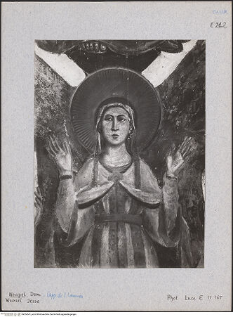 Vorderseite von Istituto Luce [https://www.deutsche-digitale-bibliothek.de/content/lizenzen/rv-ez/] Die Wurzel JesseZweige der Maria - Detail: Maria, bh024541_recto. Foto.