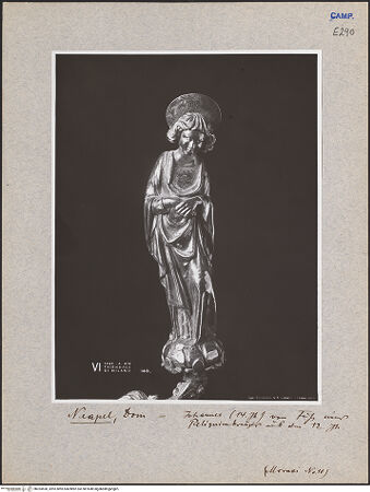 Vorderseite von Crimella, S. A. (Mailand) [https://www.deutsche-digitale-bibliothek.de/content/lizenzen/rv-ez/] Staurothek - Detail der Vorderseite (Johannes der Evangelist), bh024550_recto. Foto.