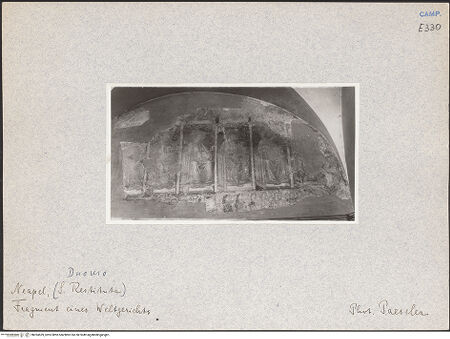 Vorderseite von Bibliotheca Hertziana [https://www.deutsche-digitale-bibliothek.de/content/lizenzen/rv-fz/] Jüngstes Gericht - Gesamtansicht, bh024559_recto. Foto: Paeseler, Wilhelm.