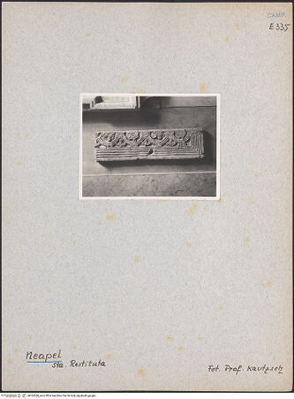 Vorderseite von Bibliotheca Hertziana [https://www.deutsche-digitale-bibliothek.de/content/lizenzen/rv-fz/] Platte mit Flechtbandornament - Gesamtansicht, bh024560_recto. Foto: Kautzsch, Rudolf.