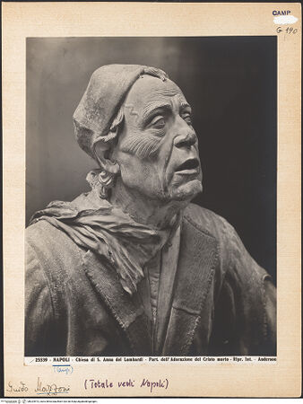 Vorderseite von Alinari [https://www.deutsche-digitale-bibliothek.de/content/lizenzen/rv-ez/] Beweinung ChristiNikodemus - Detail: Büste von links, bh024573_recto. Foto.