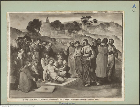 Vorderseite von Alinari [https://www.deutsche-digitale-bibliothek.de/content/lizenzen/rv-ez/] Die Auferweckung des Lazarus - , bh025123_recto. Foto.