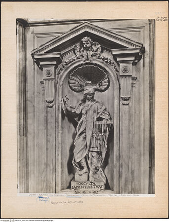 Vorderseite von Alinari [https://www.deutsche-digitale-bibliothek.de/content/lizenzen/rv-ez/] Weisheit - Frontalansicht, bh025818_recto. Foto.