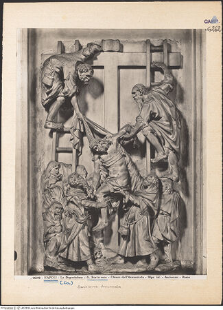 Vorderseite von Alinari [https://www.deutsche-digitale-bibliothek.de/content/lizenzen/rv-ez/] Die Kreuzabnahme Christi - Gesamtansicht, bh025820_recto. Foto.