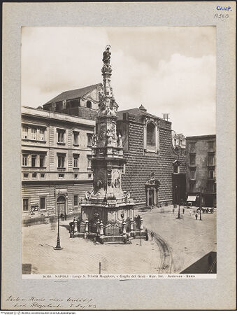 Vorderseite von Alinari [https://www.deutsche-digitale-bibliothek.de/content/lizenzen/rv-ez/] Chiesa del Gesù NuovoFassade - Seitenansicht, bh025823_recto. Foto.