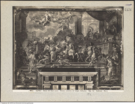 Vorderseite von Alinari [https://www.deutsche-digitale-bibliothek.de/content/lizenzen/rv-ez/] Die Vertreibung des Heliodor aus dem Tempel - Gesamtansicht, bh025827_recto. Foto.