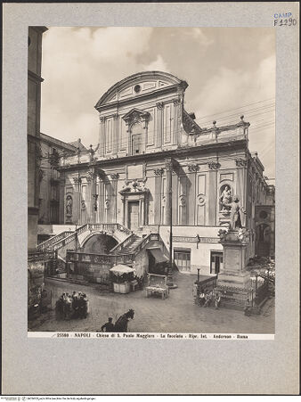 Vorderseite von Alinari [https://www.deutsche-digitale-bibliothek.de/content/lizenzen/rv-ez/] San Paolo Maggiore - Fassade, bh026053_recto. Foto.