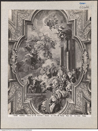 Vorderseite von Alinari [https://www.deutsche-digitale-bibliothek.de/content/lizenzen/rv-ez/] Szenen aus dem Leben des heiligen Benedikt von NursiaVision des hl. Benedikt: die Seele seiner Schwester, der hl. Scholastica, wird in Form einer Taube gen Himmel getragen - Gesamtansicht, bh026119_recto. Foto.