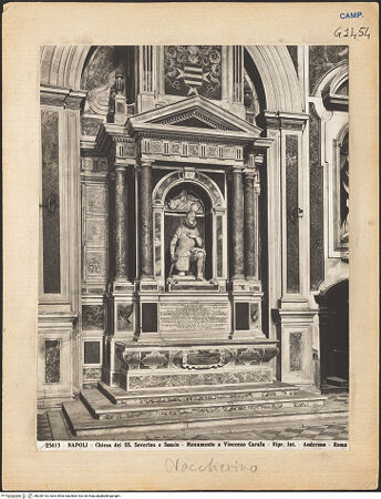 Vorderseite von Alinari [https://www.deutsche-digitale-bibliothek.de/content/lizenzen/rv-ez/] Grabmal des Vincenzo Carafa (gest. 1611) - Gesamtansicht, bh026143_recto. Foto.