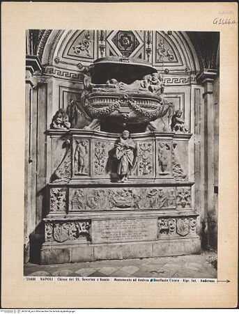 Vorderseite von Alinari [https://www.deutsche-digitale-bibliothek.de/content/lizenzen/rv-ez/] Grabmal des Andrea Bonifacio - Gesamtansicht, bh026149_recto. Foto.