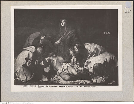 Vorderseite von Alinari [https://www.deutsche-digitale-bibliothek.de/content/lizenzen/rv-ez/] Die Trauer der Angehörigen und Freunde um Christus - Gesamtansicht, bh026259_recto. Foto.