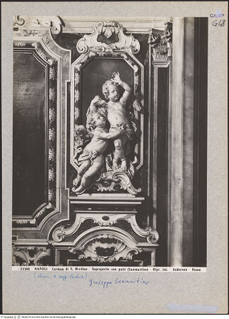 Vorderseite von Alinari [https://www.deutsche-digitale-bibliothek.de/content/lizenzen/rv-ez/] Wanddekoration der Cappella dell'AssuntaEngelspaar - Gesamtansicht, bh026278_recto. Foto.