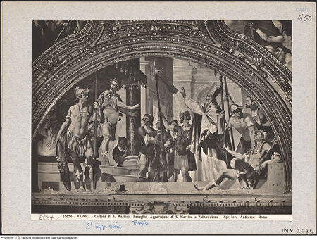 Vorderseite von Alinari [https://www.deutsche-digitale-bibliothek.de/content/lizenzen/rv-ez/] Heiliger Martin trifft Kaiser Valentinianus - Gesamtansicht, bh026280_recto. Foto.