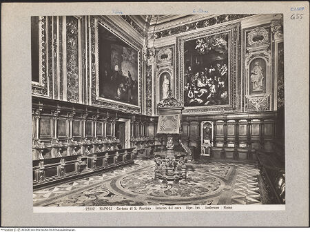 Vorderseite von Alinari [https://www.deutsche-digitale-bibliothek.de/content/lizenzen/rv-ez/] Certosa di San Martino - Chor von Südwesten, bh026283_recto. Foto.