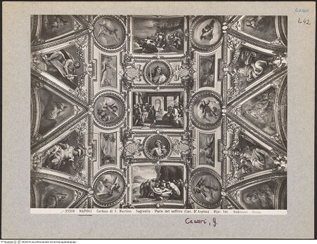 Vorderseite von Alinari [https://www.deutsche-digitale-bibliothek.de/content/lizenzen/rv-ez/] Deckendekoration und WanddekorationPassion Christi; Tugenden; Propheten - Gesamtansicht, bh026318_recto. Foto.
