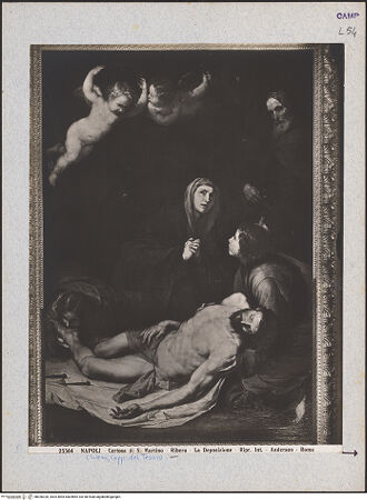 Vorderseite von Alinari [https://www.deutsche-digitale-bibliothek.de/content/lizenzen/rv-ez/] Die Trauer der Angehörigen und Freunde um Christus - Gesamtansicht, bh026320_recto. Foto.