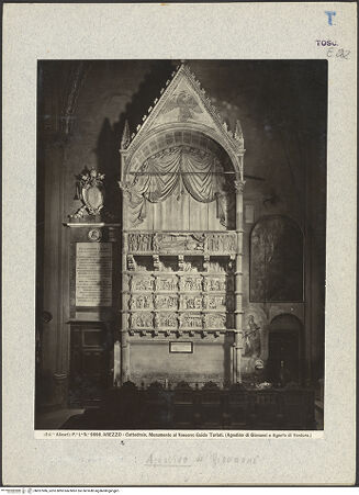 Vorderseite von Alinari [https://www.deutsche-digitale-bibliothek.de/content/lizenzen/rv-ez/] Grabmal des Bischofs Guido Tarlati (gest. 1327) - Gesamtansicht, bh027086_recto. Foto.