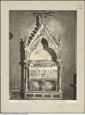 Vorderseite von Alinari [https://www.deutsche-digitale-bibliothek.de/content/lizenzen/rv-ez/] Grabmal Gregors X. (gest. 1278) - Gesamtansicht, bh027115_recto. Foto.