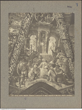 Vorderseite von Alinari [https://www.deutsche-digitale-bibliothek.de/content/lizenzen/rv-ez/] Szenen aus dem Neuen TestamentDie Anbetung durch die Heiligen Drei Könige - Gesamtansicht, bh027120_recto. Foto.