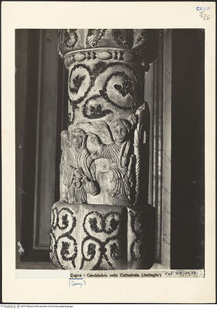 Vorderseite von Vatikan, Monumenti, Musei e Gallerie Pontificie [https://www.deutsche-digitale-bibliothek.de/content/lizenzen/rv-ez/] Drittes Register: ein Engel verkündet den Marien die Botschaft von der Auferstehung Christ; der ungläubige Thomas - Die drei Marien am Grab, Detail, bh027338_recto. Foto.