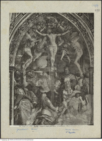 Vorderseite von Alinari [https://www.deutsche-digitale-bibliothek.de/content/lizenzen/rv-ez/] Zyklus der PassionDie Kreuzigung - Gesamtansicht, bh028299_recto. Foto.