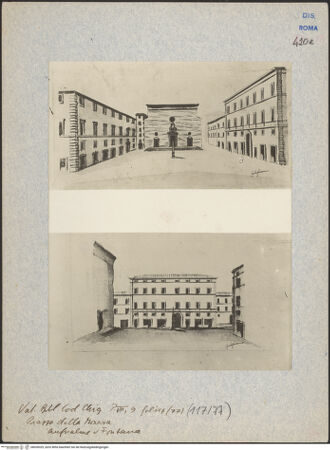 Vorderseite von unbekannt [http://creativecommons.org/publicdomain/mark/1.0/] Piazza della Minerva - , bh028329_recto. Foto.