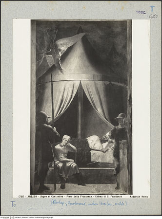 Vorderseite von Alinari [https://www.deutsche-digitale-bibliothek.de/content/lizenzen/rv-ez/] Die Kreuzlegende, Propheten und HeiligenStirnwandDer Traum Konstantins - Gesamtansicht, bh028957_recto. Foto.