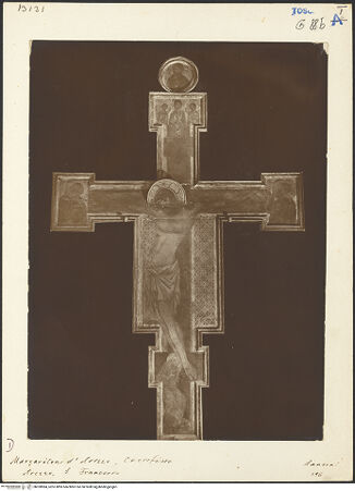 Vorderseite von Sansoni [https://www.deutsche-digitale-bibliothek.de/content/lizenzen/rv-ez/] Altarkreuz - Gesamtansicht (vor der Restaurierung), bh028984_recto. Foto.