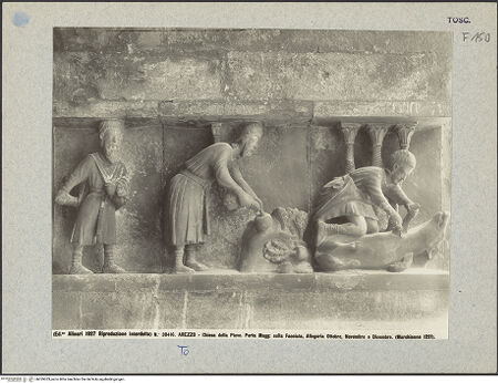 Vorderseite von Alinari [https://www.deutsche-digitale-bibliothek.de/content/lizenzen/rv-ez/] HauptportalMonatsdarstellungen - October, November, December, bh029053_recto. Foto.