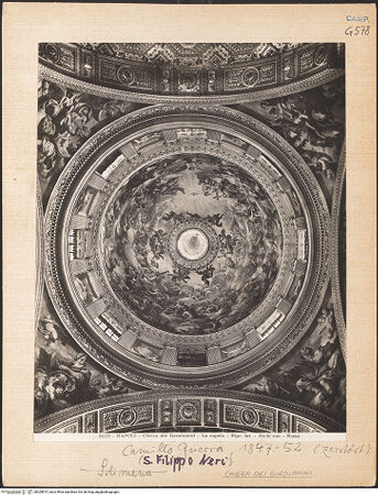 Vorderseite von Alinari [https://www.deutsche-digitale-bibliothek.de/content/lizenzen/rv-ez/] San Filippo Neri & Chiesa dei Girolamini - Gesamtansicht, bh029815_recto. Foto.