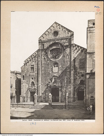 Vorderseite von Alinari [https://www.deutsche-digitale-bibliothek.de/content/lizenzen/rv-ez/] CattedraleHauptfassade - Teilansicht von Südwesten, bh030189_recto. Foto.