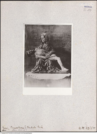 Vorderseite von Bibliotheca Hertziana [https://www.deutsche-digitale-bibliothek.de/content/lizenzen/rv-fz/] Vesperbild - , bh030503_recto. Foto.