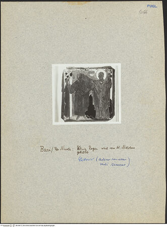 Vorderseite von unbekannt [https://www.deutsche-digitale-bibliothek.de/content/lizenzen/rv-fz/] Krönung Rogers II. durch den Heiligen Nikolaus - Gesamtansicht, bh030672_recto. Foto.