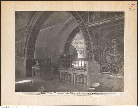 Vorderseite von Moscioni [https://www.deutsche-digitale-bibliothek.de/content/lizenzen/rv-fz/] Santa Caterina d'Alessandria - Seitenansicht aus dem zweiten Joch des südlichen Seitenschiffs (vor der Restaurierung), bh031056_recto. Foto: Moscioni, Romualdo.