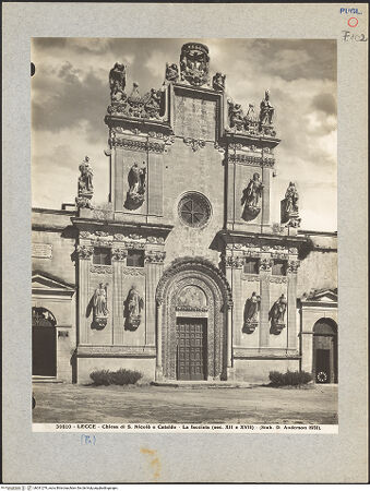 Vorderseite von Alinari [https://www.deutsche-digitale-bibliothek.de/content/lizenzen/rv-ez/] Santi Niccolò e CataldoHauptfassade - Gesamtansicht von Westen, bh031279_recto. Foto.