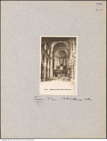 Vorderseite von unbekannt [https://www.deutsche-digitale-bibliothek.de/content/lizenzen/rv-fz/] Cattedrale - Teilansicht von Westen (vor der Restaurierung), bh032124_recto. Foto.