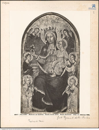 Vorderseite von Alinari [https://www.deutsche-digitale-bibliothek.de/content/lizenzen/rv-ez/] Madonna del Fiore - Gesamtansicht, bh033020_recto. Foto.