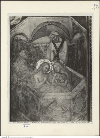 Vorderseite von Alinari [https://www.deutsche-digitale-bibliothek.de/content/lizenzen/rv-ez/] Zyklus: Verkündigung, Majestas Domini, Heiligen, Evangelisten, Kirchenväter und Szenen aus dem Leben des heiligen EustachiusSzenen aus dem Leben des heiligen Eustachius (unteres Register)Die Taufe des Heiligen Eustachius und seiner Familie (unteres Register, 2) - Gesamtansicht, bh035602_recto. Foto.