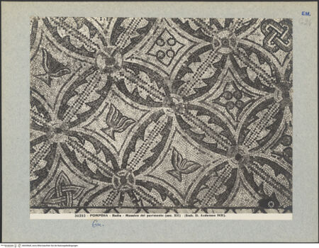 Vorderseite von Alinari [https://www.deutsche-digitale-bibliothek.de/content/lizenzen/rv-ez/] Fußboden des Mittelschiffes - Detail des Fußbodens des alten Chors/Presbyteriums, bh035604_recto. Foto.