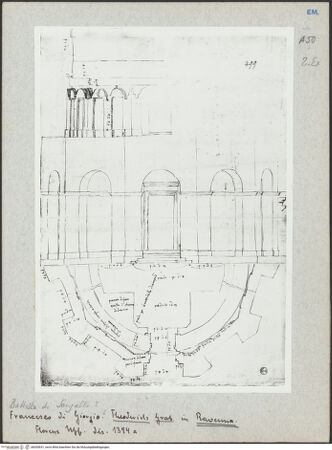 Vorderseite von unbekannt [https://www.deutsche-digitale-bibliothek.de/content/lizenzen/rv-fz/] Mausoleo di Teodorico (Mausoleum des Theoderich) - Gesamtansicht, bh035631_recto. Foto.