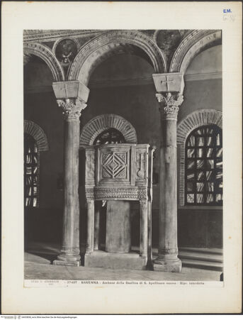 Vorderseite von Alinari [https://www.deutsche-digitale-bibliothek.de/content/lizenzen/rv-ez/] Ambo (Mittelteil) - Gesamtansicht, bh035838_recto. Foto.