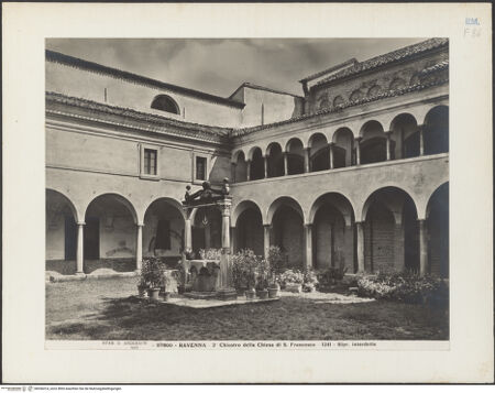 Vorderseite von Alinari [https://www.deutsche-digitale-bibliothek.de/content/lizenzen/rv-ez/] San FrancescoSecondo Chiostro - Ansicht von Südosten, bh036414_recto. Foto.