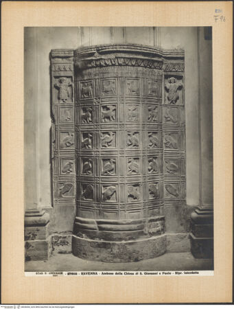 Vorderseite von Alinari [https://www.deutsche-digitale-bibliothek.de/content/lizenzen/rv-ez/] Ambo des Bischofs Mariniano oder des Adeodatus - Gesamtansicht, bh036454_recto. Foto.